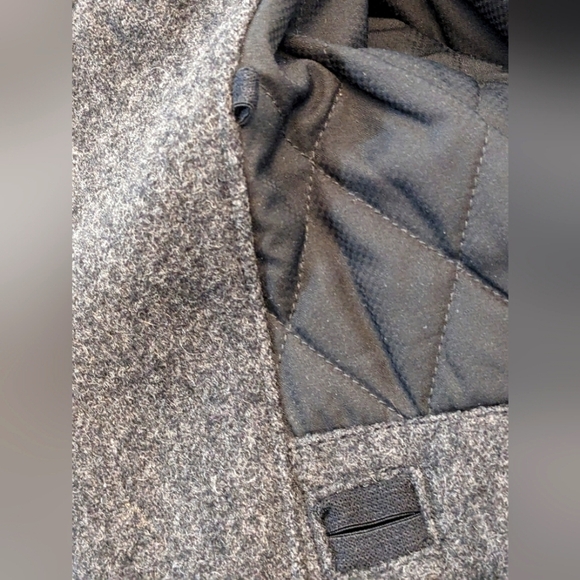 Gap Y2K Wool Blend Grey Men's Zip Up Winter Jacket Size XL - Picture 4 of 11